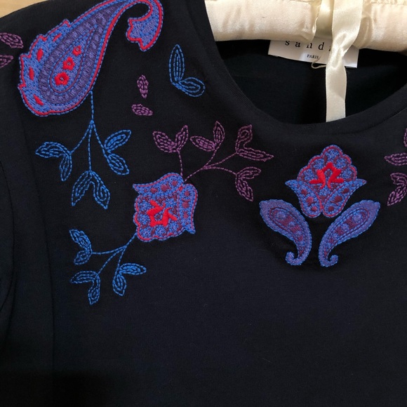 SANDRO COTTON T-Shirt, NWT, XS, Blue❣️FIRM PRICE❣️ - Picture 4 of 6